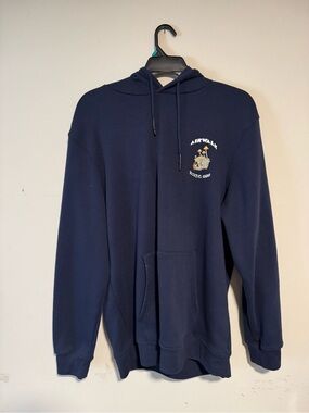 Airwalk Navy Hoodie with Pink Orange Psychedelic Mushroom Graphic